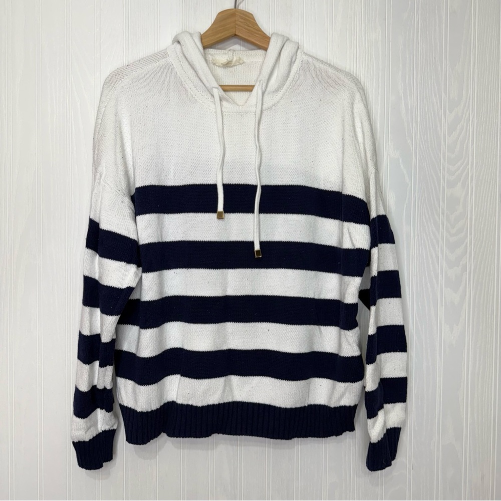 Brit.NY nautical inspired hooded sweater size XL